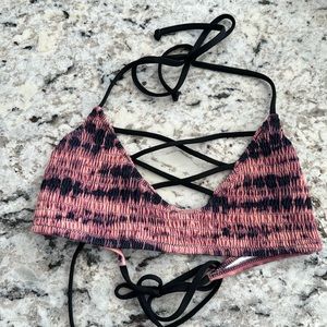 Victoria Secret PINK Smocked bikini top; strappy; medium; new without tags
